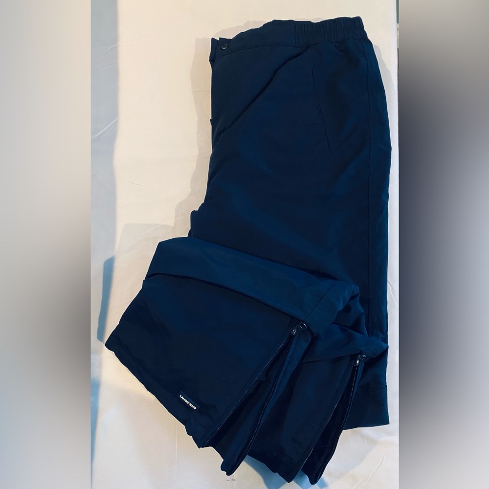 Lands' End Navy Blue Winter Snow Pants Insulated kids/ Adults - Picture 6 of 13